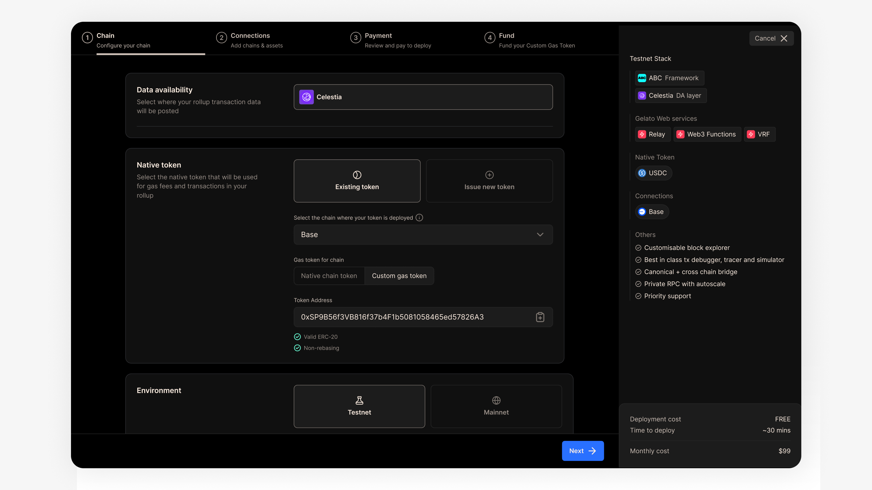 Gelato Cloud dashboard detail